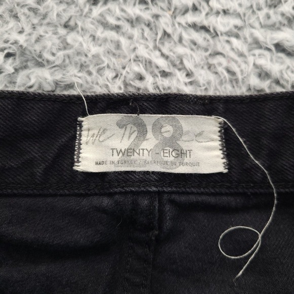 We the Free Jeans Women 28 Black Distressed High Rise Casual Mom Skinny Normcore - Picture 4 of 10